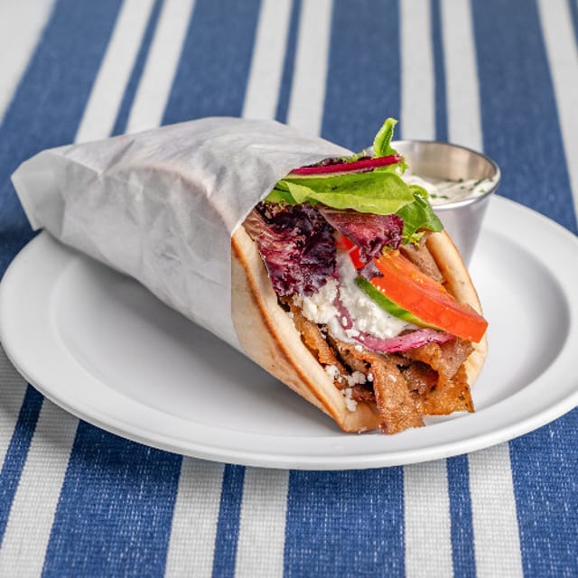 Gyro Sandwich & Spanakopita.